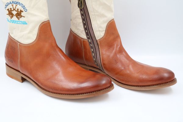 LA MARTINA Reitstiefel aus Segeltuch & Leder Gr. 41 (19067)