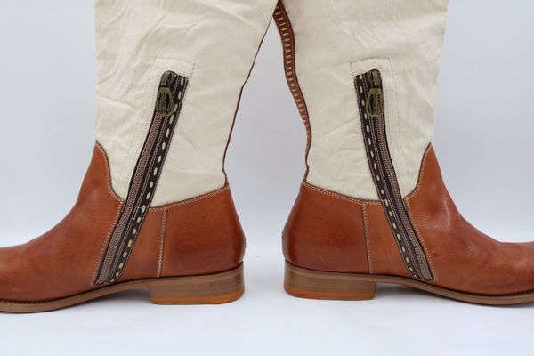 LA MARTINA Reitstiefel aus Segeltuch & Leder Gr. 41 (19067)