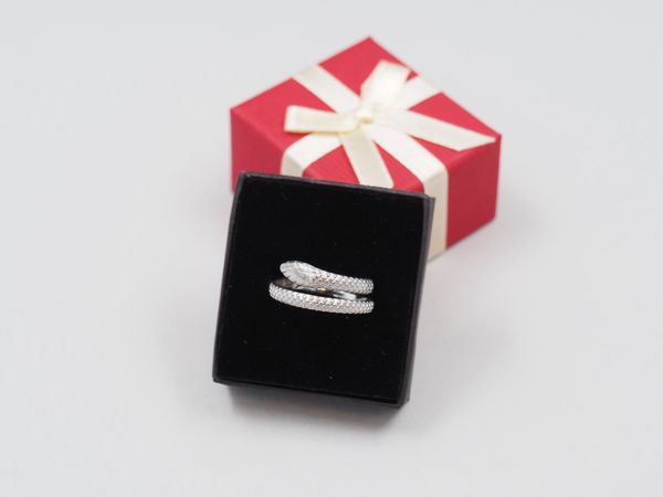 Ring 750/1000 Weissgold – Schlangenform (5146p50)