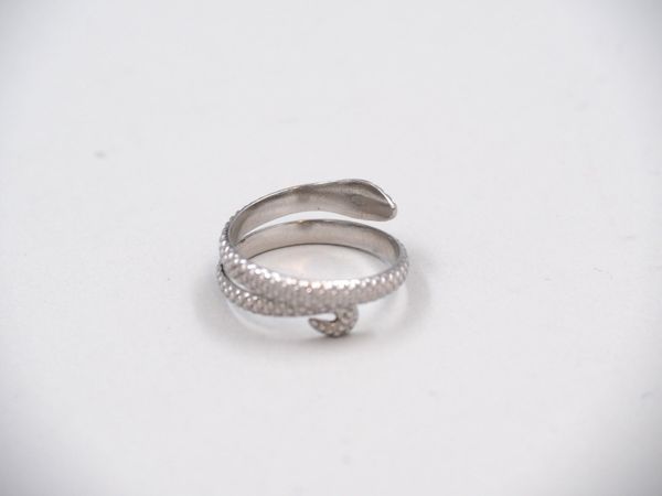 Ring 750/1000 Weissgold – Schlangenform (5146p50)
