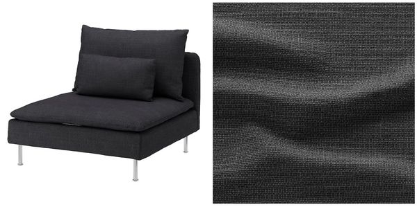 IKEA SÖDERHAMN Sofa Bezug SET, Hillared anthrazit (16863)