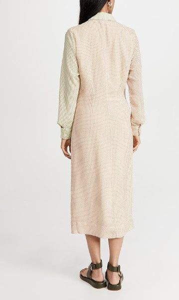 HOLZWEILER Seersucker Midi Kleid Gr. M (17856)