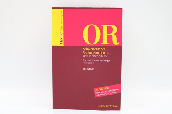 Texto OR- Schweizerisches Obligationenrecht (18434)