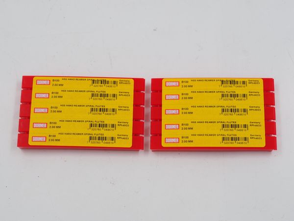 10x DORMER B100 Handreibeahle, Sprialnut Ø2.0mm (18056)