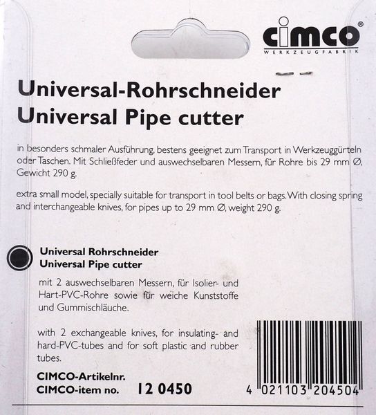 CIMCO Universal-Rohrschneider (19024)