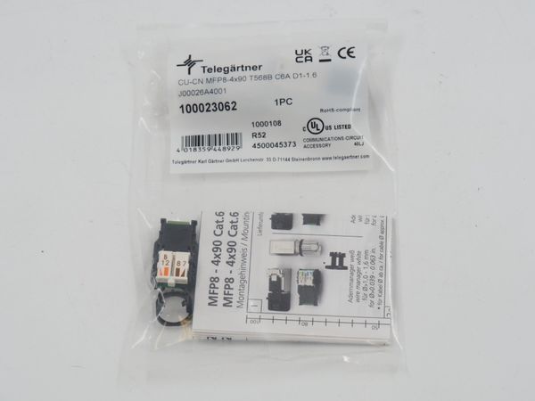 20x TELEGÄRTNER MFP8-4×90 Stecker (17771)