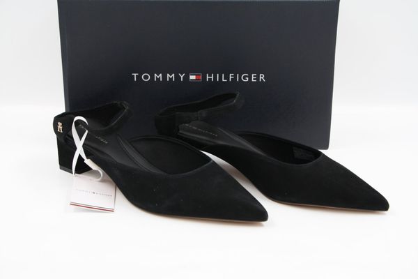 TOMMY HILFIGER Leder Pantoletten Gr. 40 (18062)