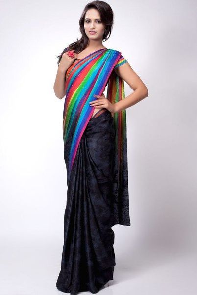 SATYA PAUL Sari aus Seide (18752)