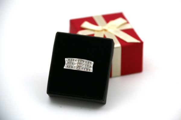 Ring Platin 800 mit 27 Princessdiamanten 1,2ct (100360p100)