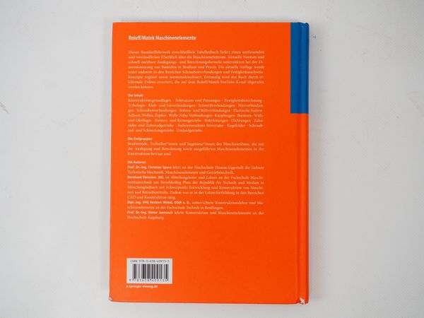 Roloff/Matek Maschinenelemente – Tabellenbuch (19436)
