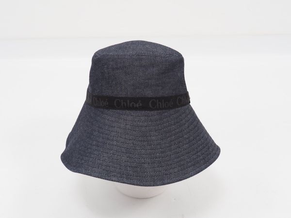 CHLOÉ Fischerhut aus Denim Gr. M (100398)