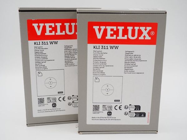 2x VELUX KLI 311 WW Funk-Wandschalter (19663)
