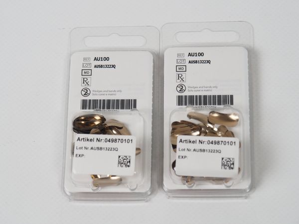 2x COMPOSI-TIGHT Gold Matrizen Bicuspid AU100 (17341)