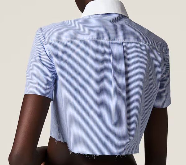 MIU MIU Cropped Popeline Bluse Gr. 36 (9155)