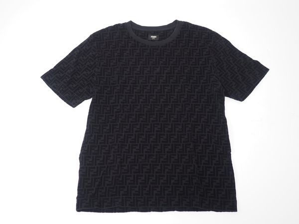 FENDI T-Shirt aus Baumwollpikee Gr. L (9214)