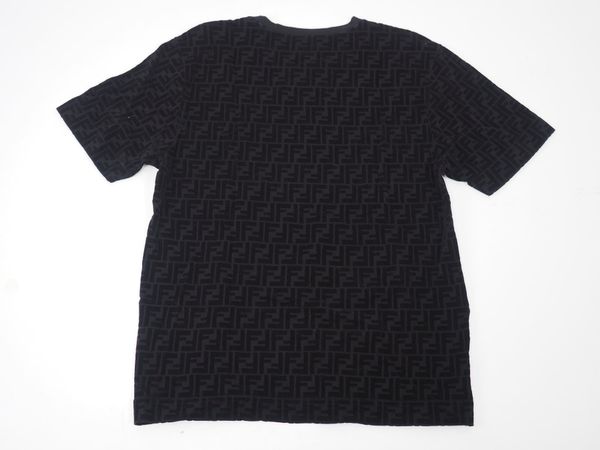 FENDI T-Shirt aus Baumwollpikee Gr. L (9214)