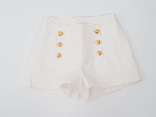 CELINE PARIS Shorts in weiss Gr. XXS/ XS (9215)