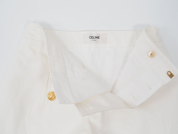 CELINE PARIS Shorts in weiss Gr. XXS/ XS (9215)