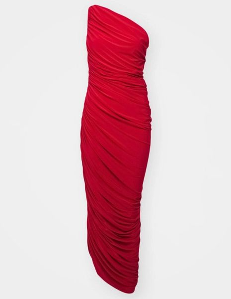 NORMA KAMALI Diana Gown Kleid in rot Gr. L (19659)