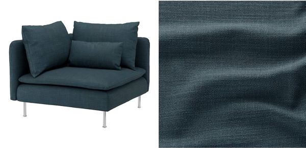 IKEA SÖDERHAMN Sofa Bezug SET, Hillared dunkelblau (16861)