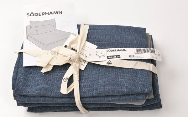 IKEA SÖDERHAMN Sofa Bezug SET, Hillared dunkelblau (16861)