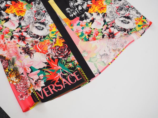 VERSACE Seidenkleid im Kimono Stil Gr. L (17992)