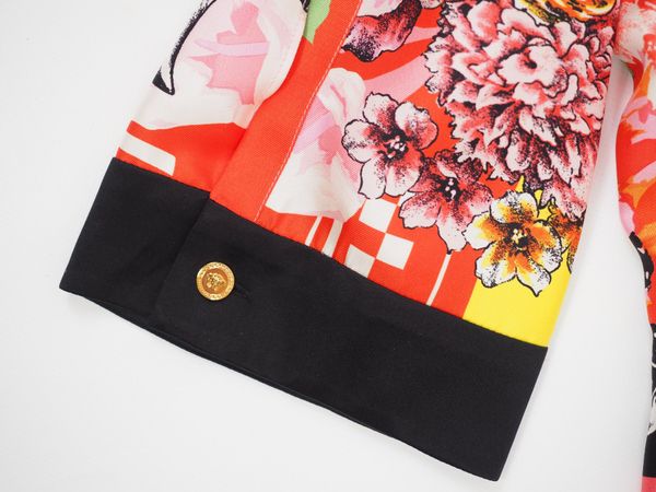 VERSACE Seidenkleid im Kimono Stil Gr. L (17992)
