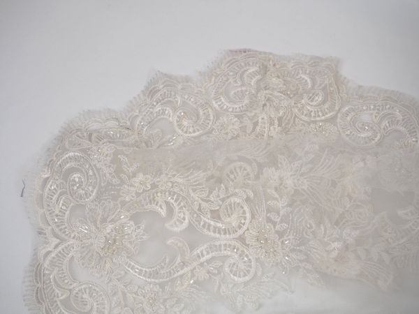 Hochzeitskleid Langarm Gr. S/M (19517)