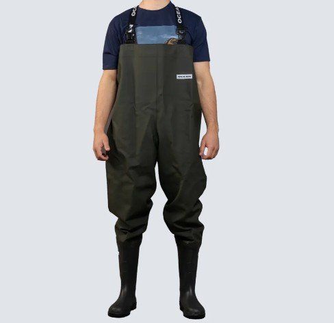OCEAN Wathose / Fischerhose / Schuhe Gr. 42  (19756)