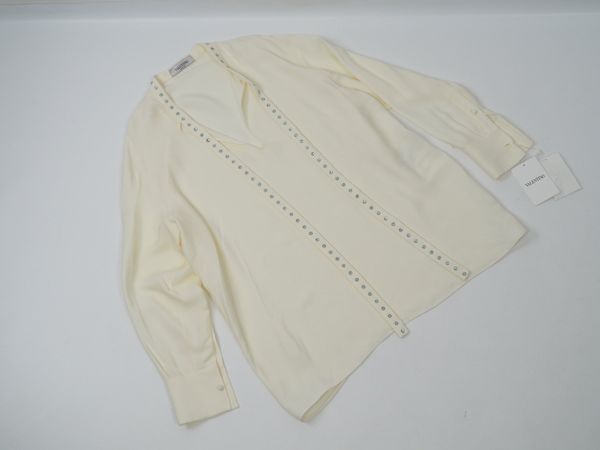 VALENTINO Bluse mit Schalkragen Gr. XL (17863)