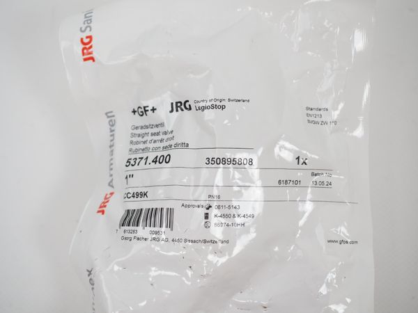 GF JRG Geradsitzventil 1″ (18148)