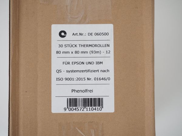 30x Thermorollen Phenolfrei 80x80mm (19665)