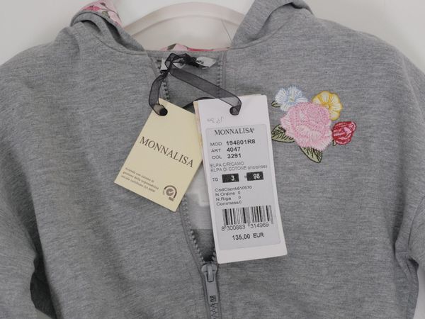 MONNALISA Mädchen Sweatshirt Gr. 98 (BEK-176-12)