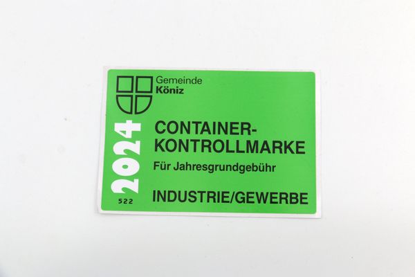 Container Kontrollmarke Gemeinde Köniz (17618)