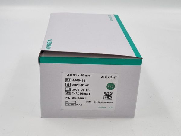 1000x B.BRAUN Sterican® 21G x 3 1/8″; 0,80 x 80 mm (18412)