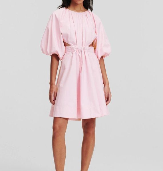 KARL LAGERFELD A-Linie Puff Sleeve Kleid Gr. 34 (19807)
