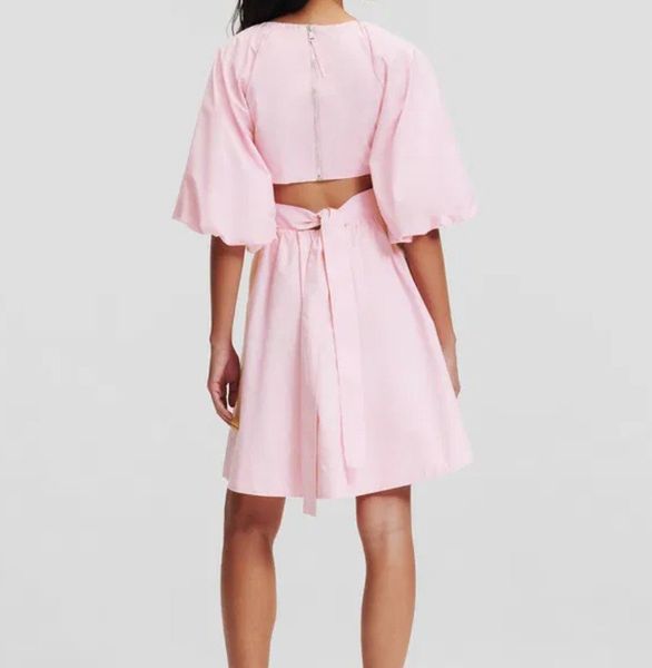 KARL LAGERFELD A-Linie Puff Sleeve Kleid Gr. 32 (19808)